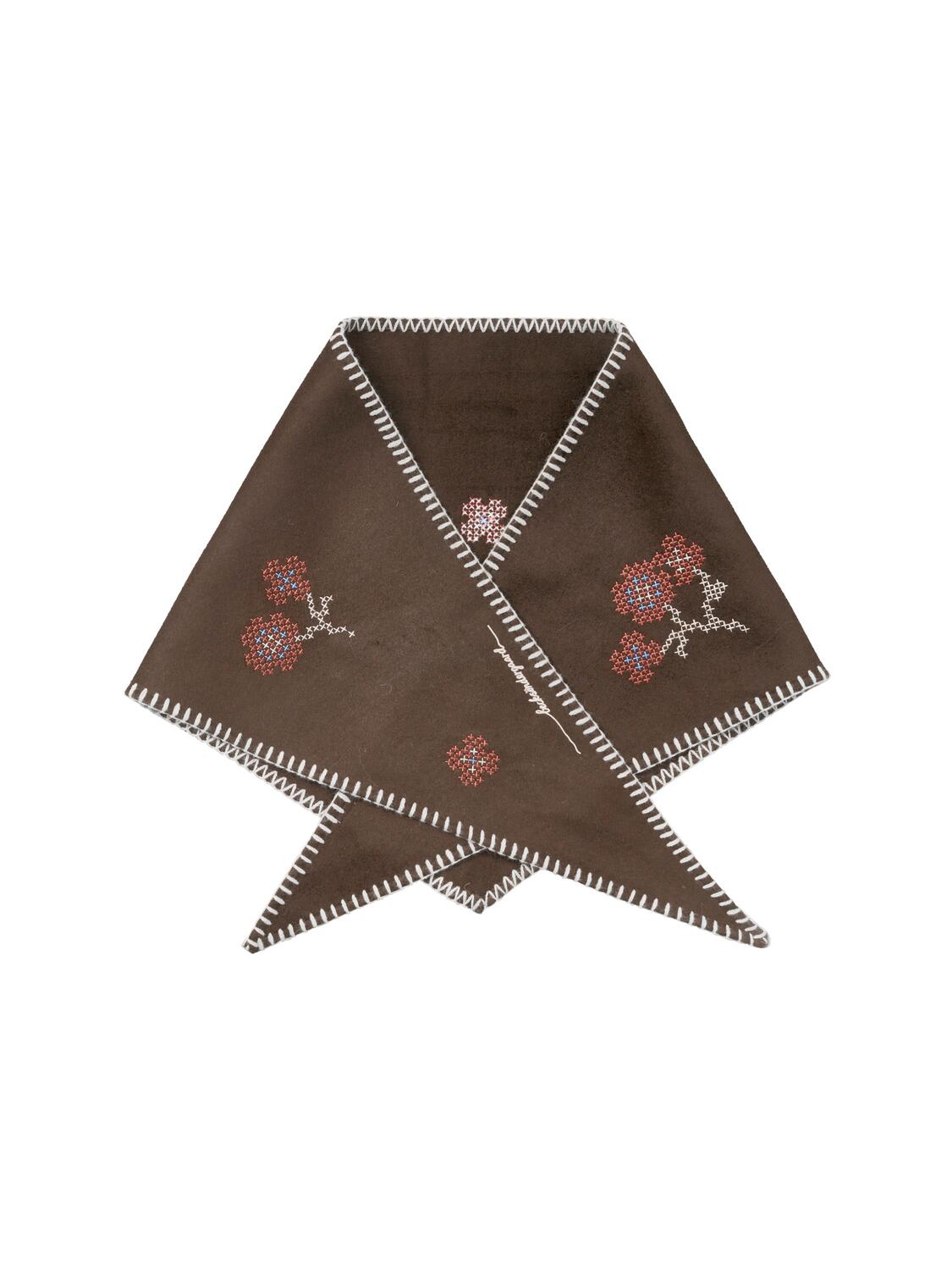 Flotile Triangle halstørklæde - Hot Fudge Brown